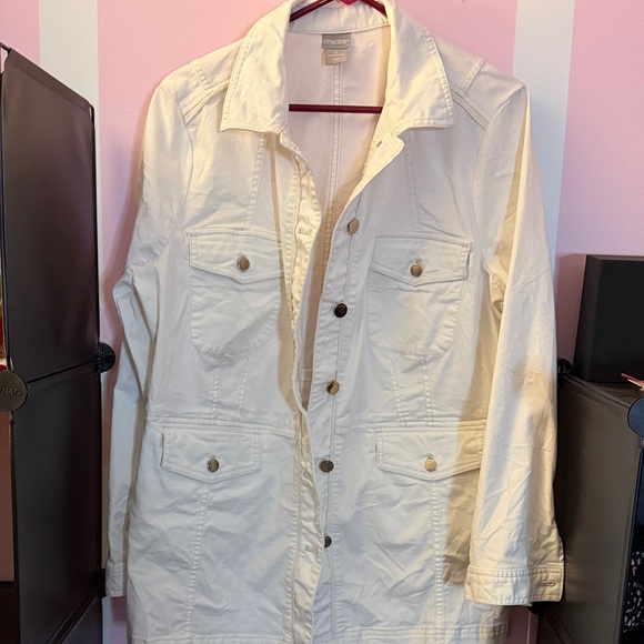 Chico's Jackets & Blazers - ❄️❄️Chico's Cream Utility Jacket❄️❄️
